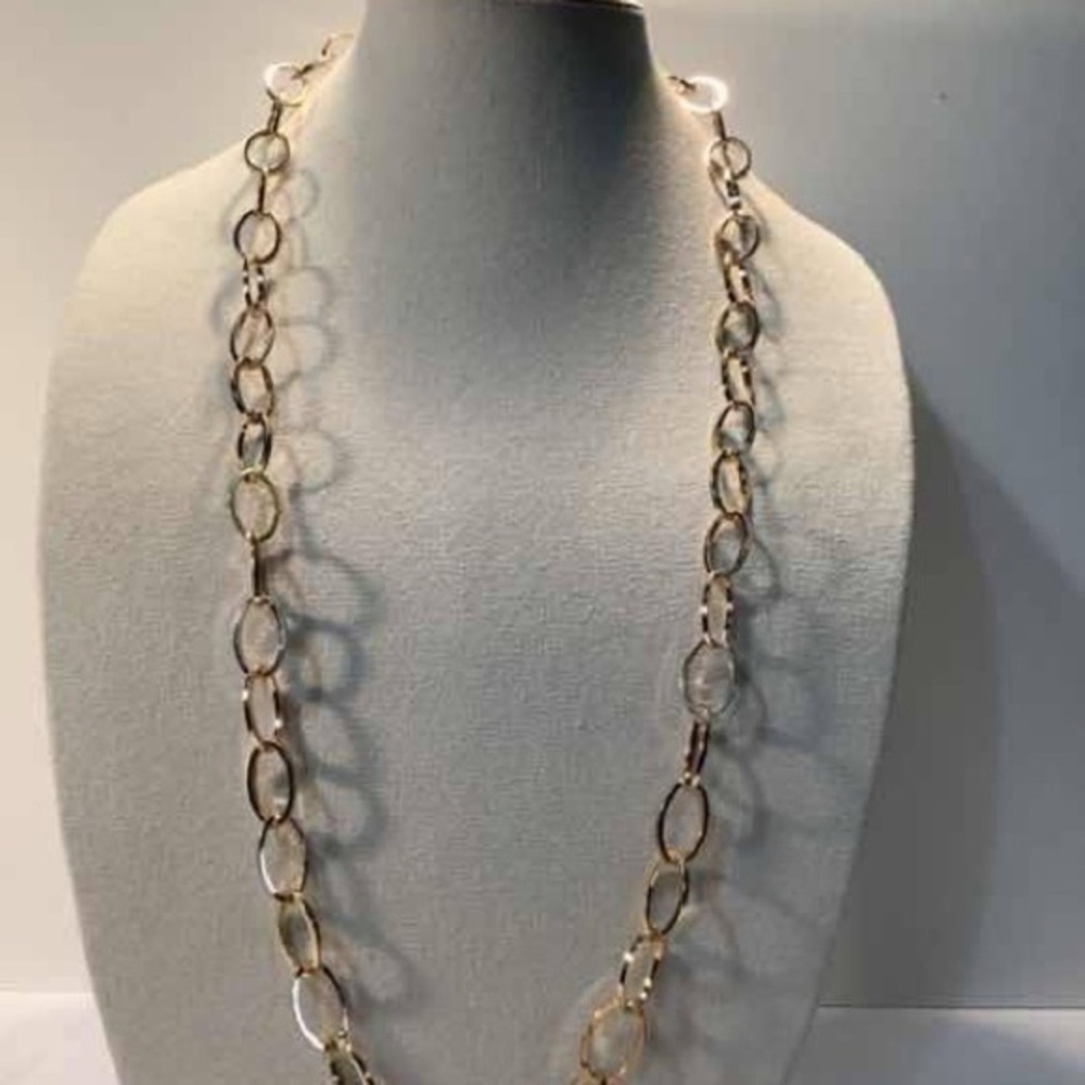 Graziano 17 inch gold chain link necklace